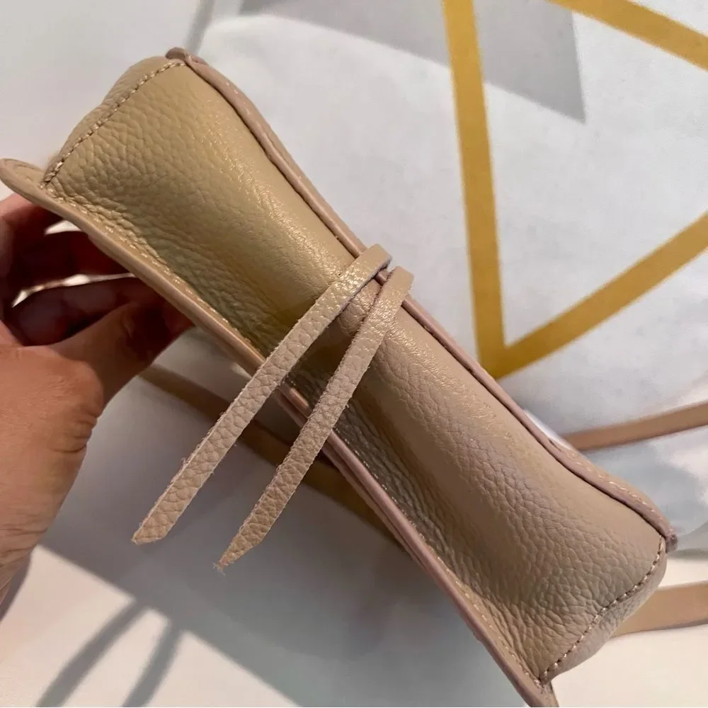 Rebecca Minkoff Darren Pebbled Leather Shoulder Bag Driftwood NEW Gold Hardware